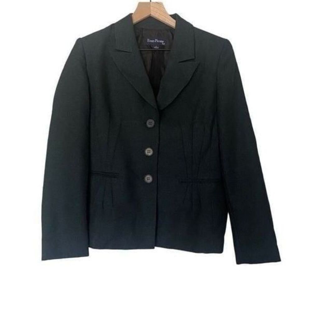 Evan Picone Size 8 Blazer Navy Blue Suit Separate Business Corporate Office